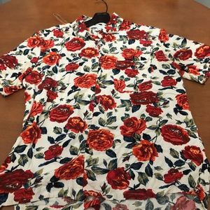 Urban Outfitters Rayon Floral Button Up